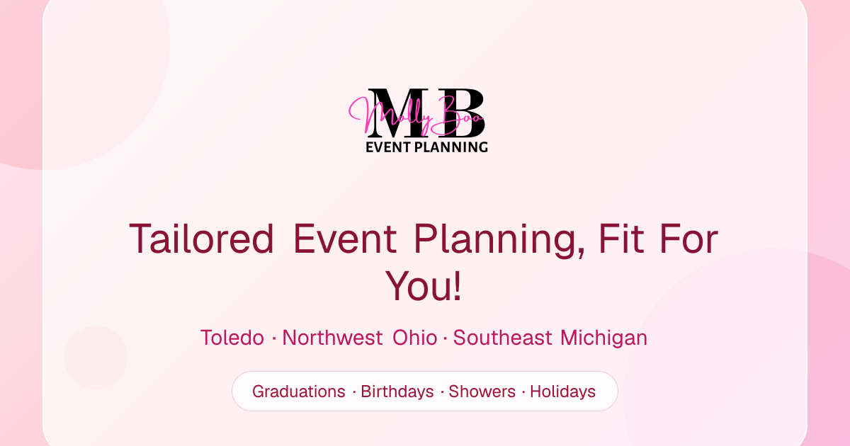 MollyBoo Events website
